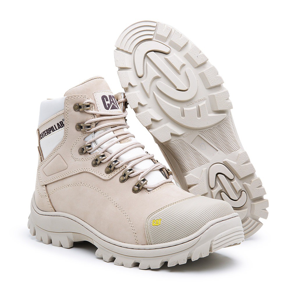 Bota Caterpillar Masculino Tênis Couro Ecológico Promoção Imperdível dia  dos pais - Escorrega o Preço