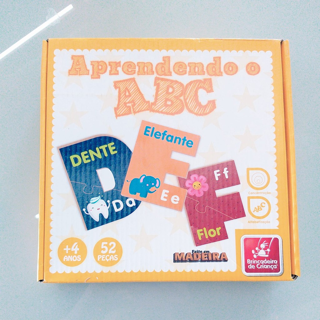 Quebra Cabeça ABC Jogo Pedagógico para alfabetização