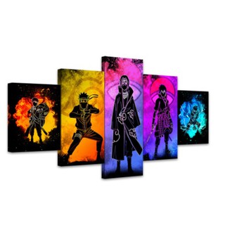 quadros 5 peças naruto akatisuke animes