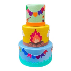 Bolo Fake Festa Junina Arraiá 3 Andares - Ideal Pegue Monte