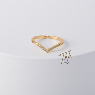 [TBK Soljiwan Promise Ring 18K Gold Cubic Zirconia Acessórios De Moda Hipoalergênicos 727R