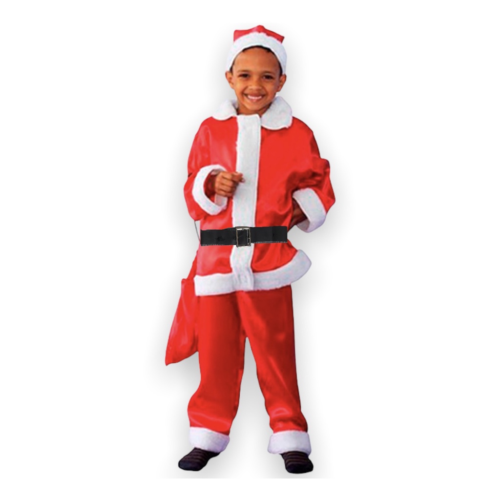 Roupa de papai store noel de tnt