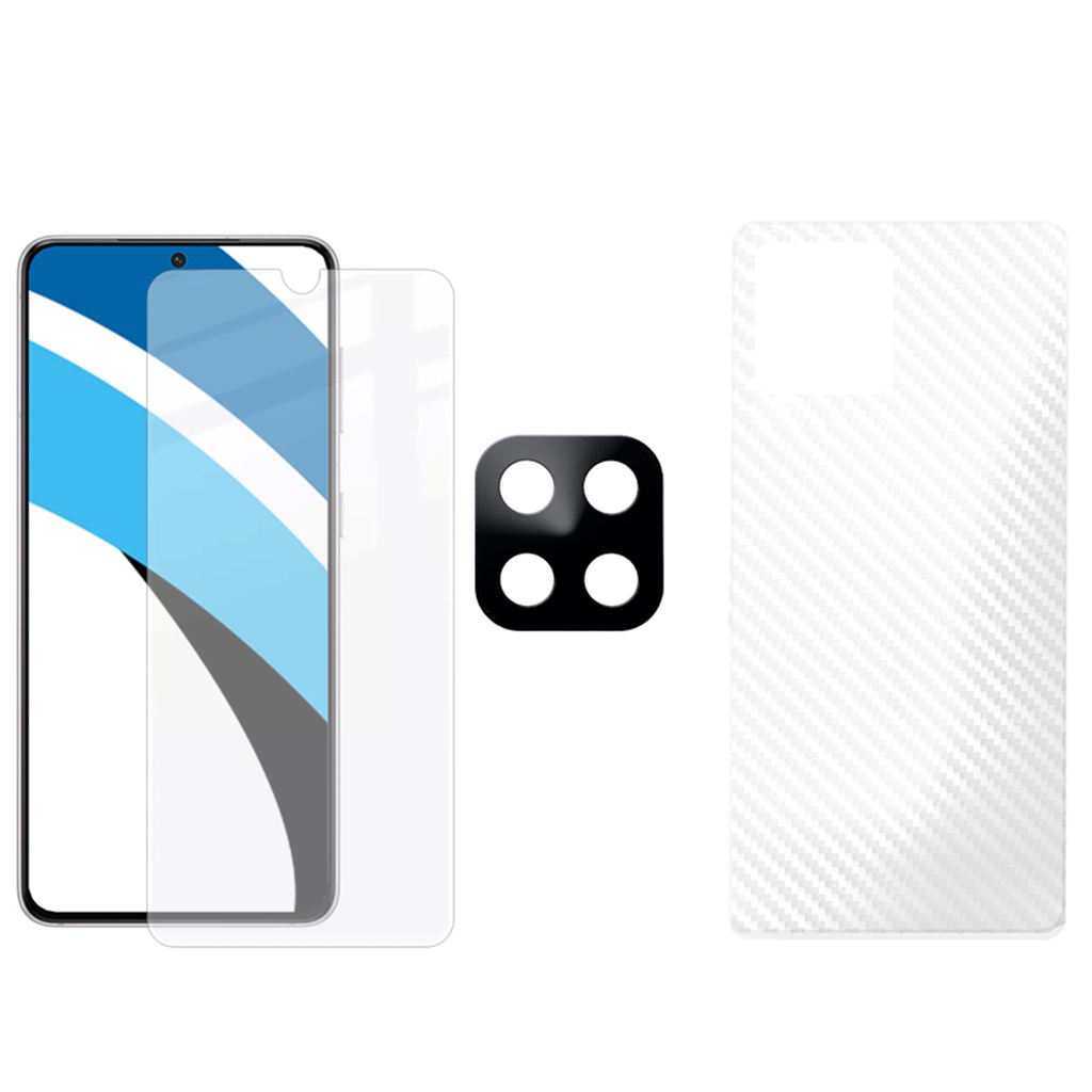 Película 3D 9D + Película Camera + Película Traseira para Samsung A12