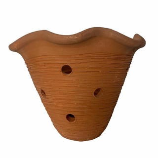 Vaso Cerâmica de Orquídea Furado para Parede 27x21cm