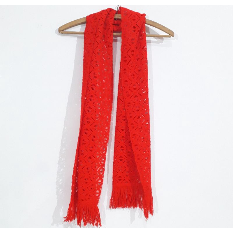 Cachecol vermelho lã