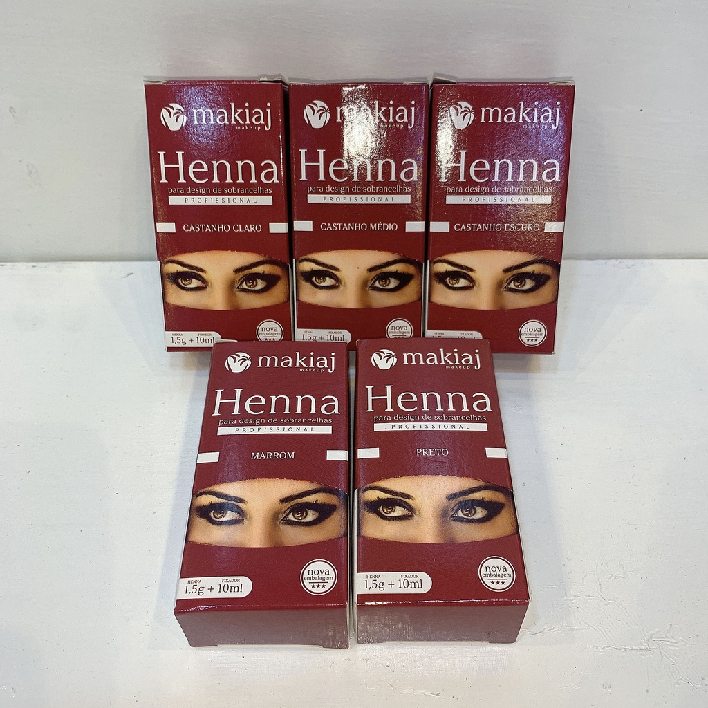 Henna Para Design De Sobrancelhas Makiaj Rena E Fixador Shopee Brasil