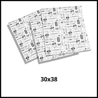 Papel Acoplado Estampado para Hamburguer Frios Lanches - 40x40cm - 2kg