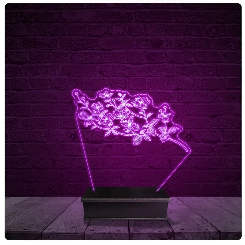 Luminária e Abajur Acrílico Led - Flores Floricultura 11