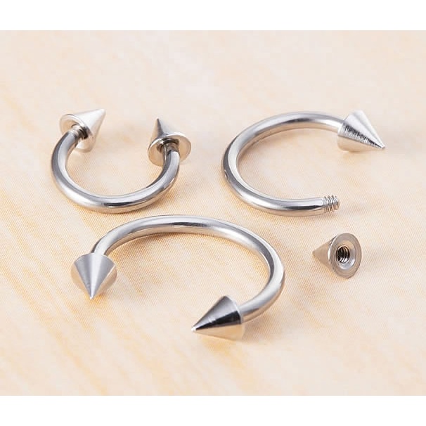 Kit Atacado Lote Piercing Ferradura Spike Aço Cirúrgico Antialérgico 10 Peças