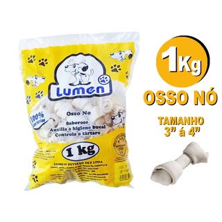 Osso Mordedor Comestível P/cães Lumen 1 Kg Osso Nó 3/4