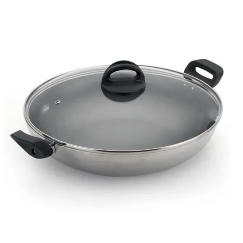 Panela Frigideira Wok 28cm Antiaderente 3,3l Teflon C/ Tampa