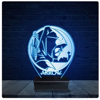 Luminária Led Acrilico Abajur - Serie Netflix Arrow