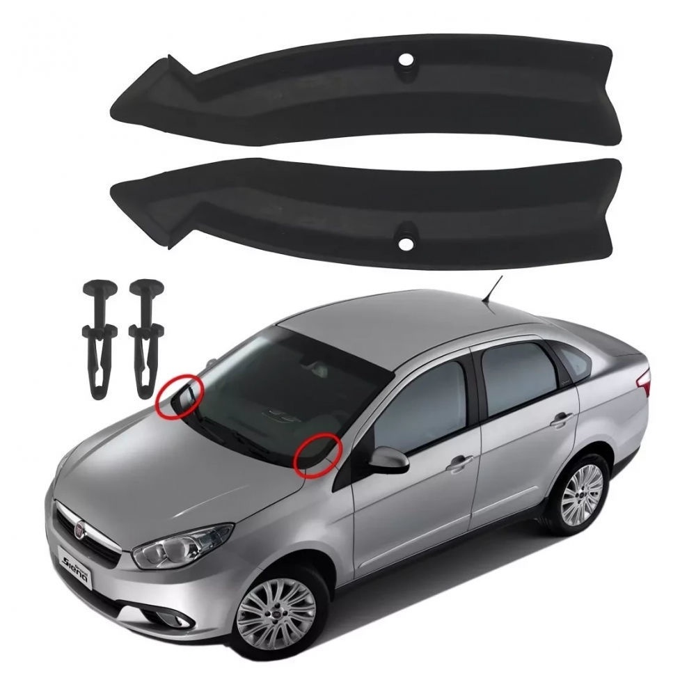 Par Acabamento Para-brisa Grand Siena e Novo Palio