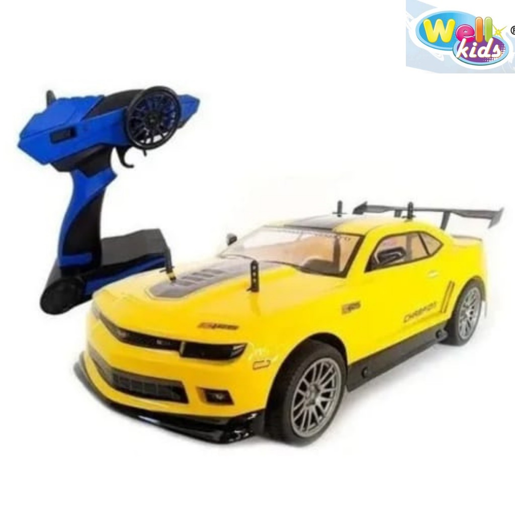 Carrinho Controle Remoto Carro de Corrida Camaro Amarelo Grande com 45cm  Racer Xtreme Brinquedo Infantil Criança da Will Kids WB7750