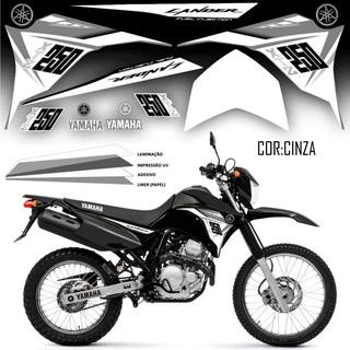 Faixa Lander 250 2015 Preta Com Branco + Verniz