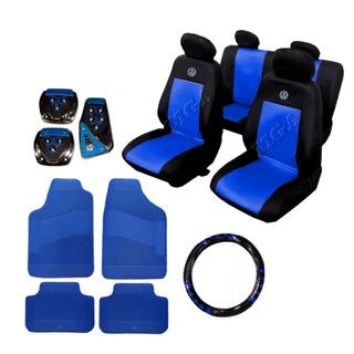 Kit Capa Banco Couro Tapete Volante Automotivo Volkswagen Gol G1 , G2 , G3 , G4 , G5