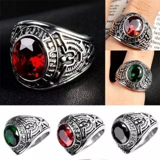 Anel Militar Modelo De Aço Inoxidável Jóias Com De Diamante Para Homens