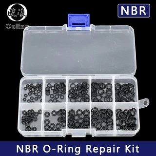 250 PCS Kit de anel de vedação Espessura 1/1,5 mm Borracha nitrílica NBR O-ring Junta de vedação O anel Kit de borracha Conjunto de borracha resistente a óleo