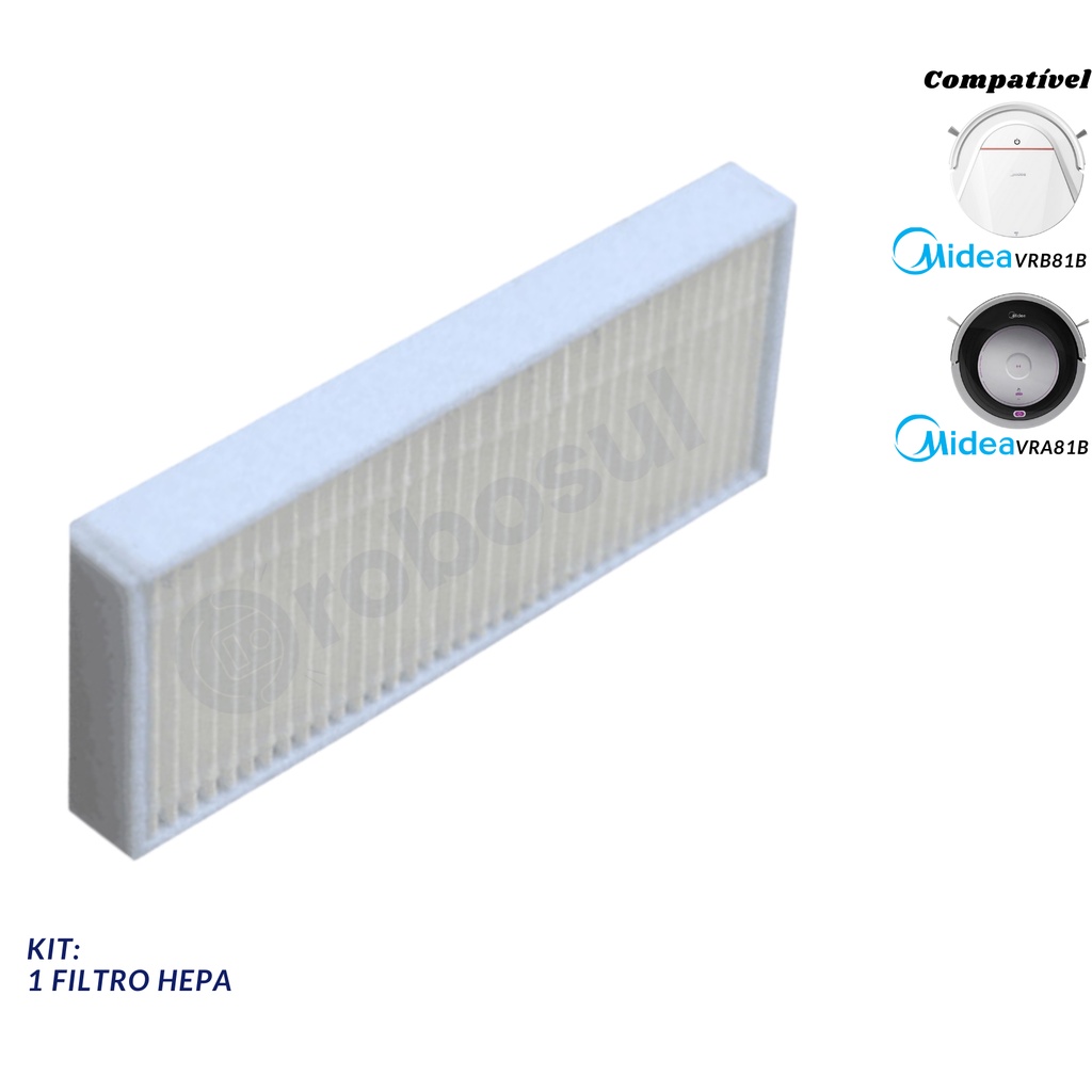 Filtro Para Robô Aspirador Midea Smart VRA81B e VRB81b