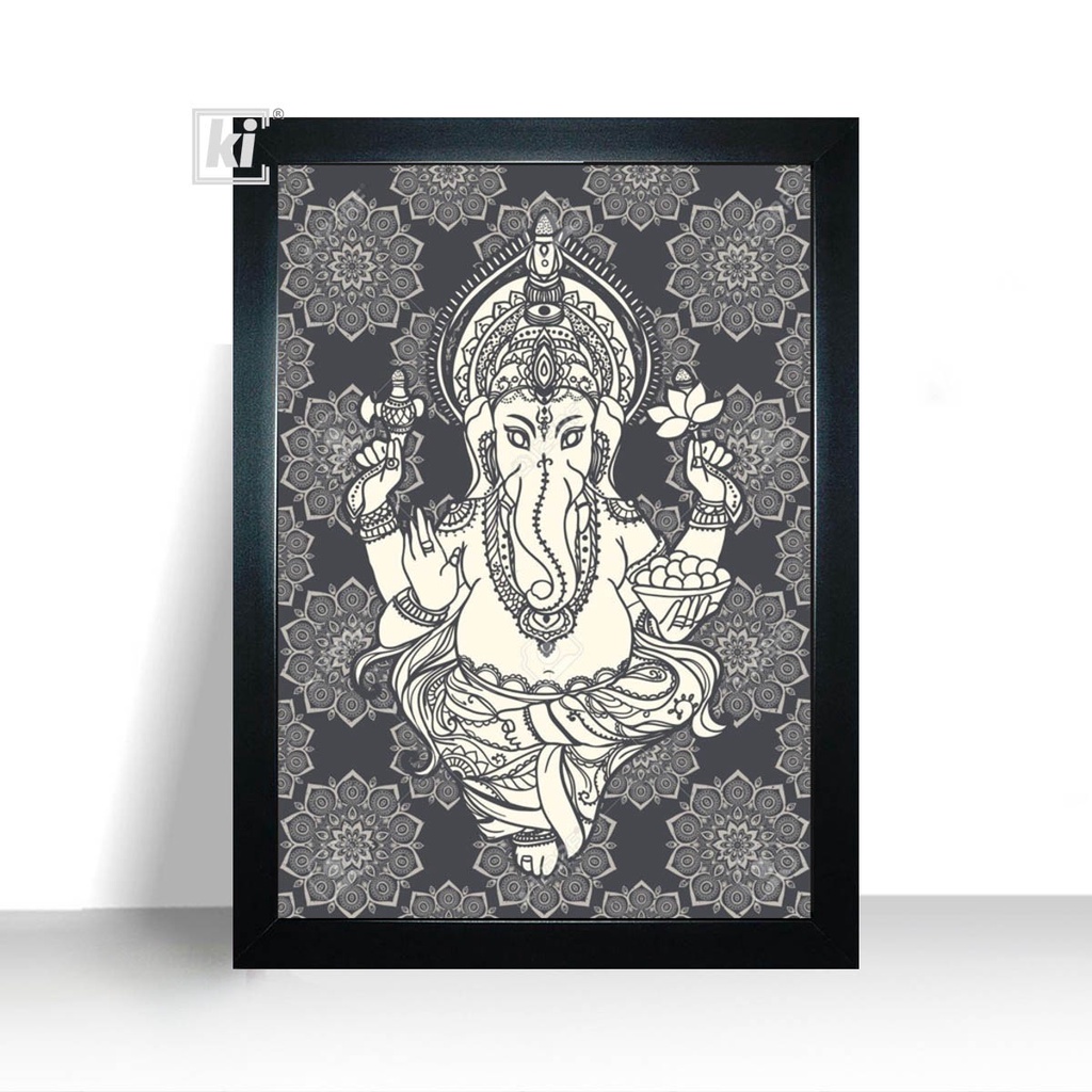 Quadro Decorativo Lord Ganesha Moldura 44cm | Shopee Brasil
