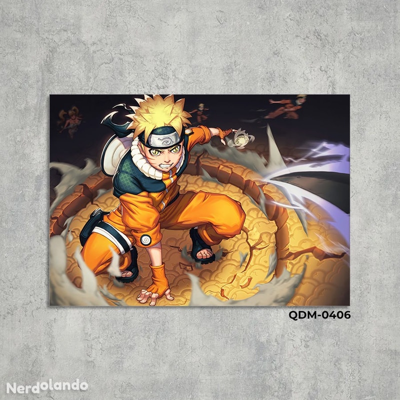 Kit Quadros Decorativos Mosaico 3 Peças Trio Anime Goku Naruto Luffy  Personagem Principal Desenho Modular Moda Vintage Criança Infantil presente