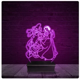 Luminária e Abajur Acrílico Led - Disney Branca de Neve 20