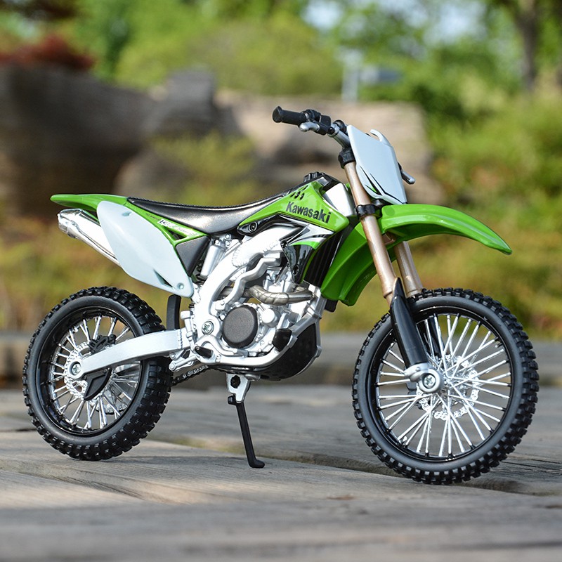 Maisto 1: 12 Kawasaki Kx 450f Estática Die Cast Ve Culos Colecionador Moto Modelo Brinquedos