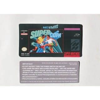LABEL ETIQUETA SUPER COPA FRENTE E VERSO PARA CARTUCHO DE SUPER NINTENDO SNES
