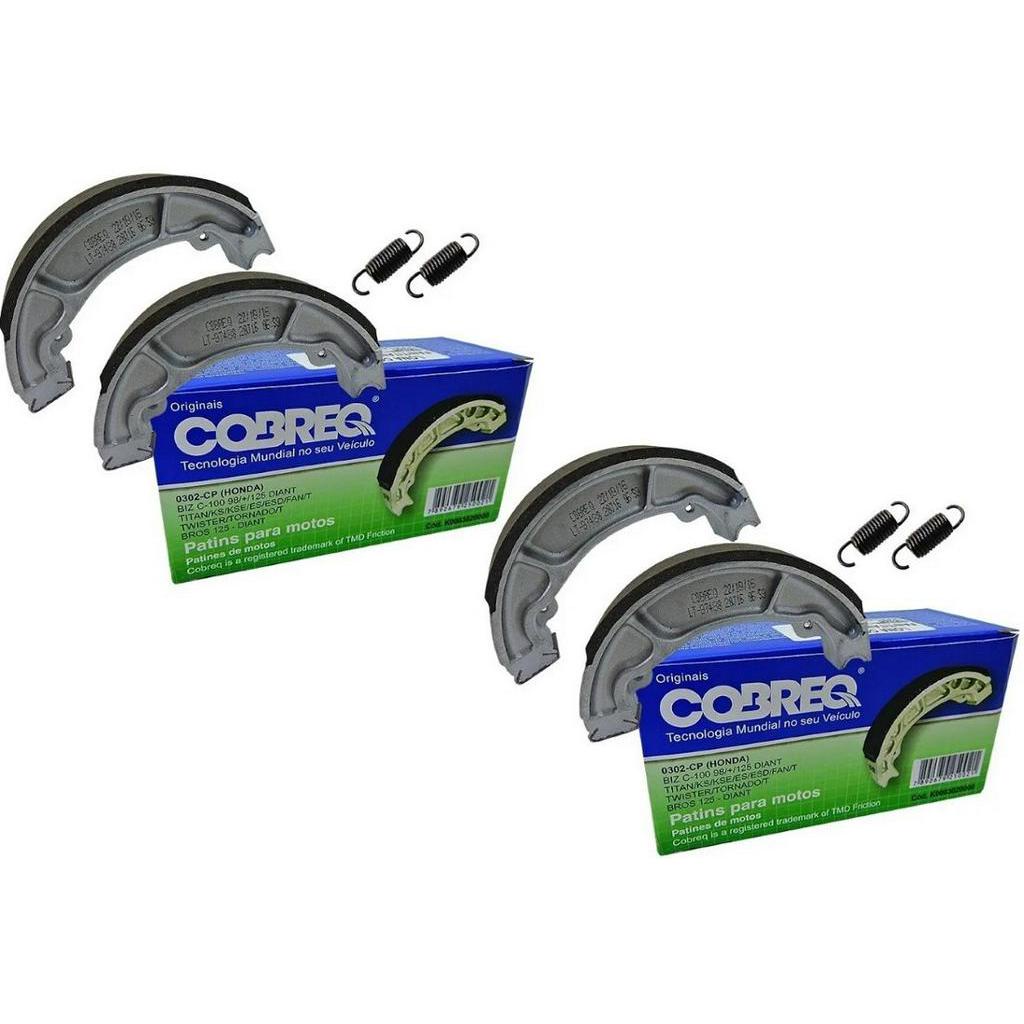 Par Lona Patim Freio Dianteiro + Traseiro Cobreq Cg Titan Fan 125 150 160 Cargo Start Ks Es Mix Flex