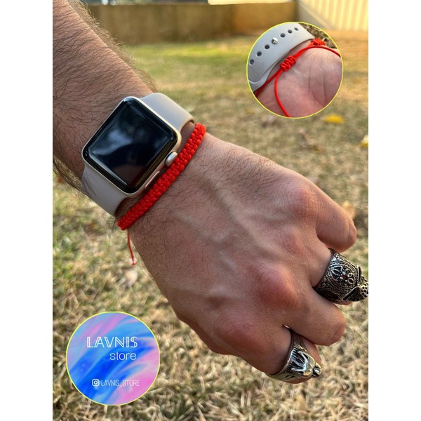 Pulseira Vermelha Kabbalah / Ethnic / (Fio de poliéster acetinado)