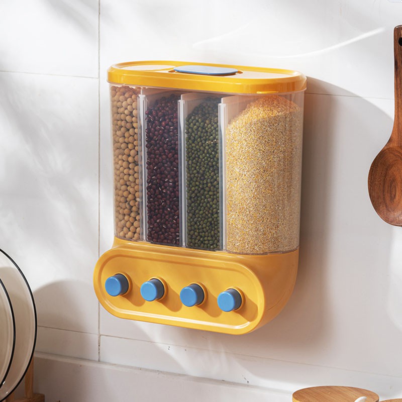 Imagem do produto [Wall-Mounted Dry Food Storage Dispenser Dispensador De Grãos De Alimentos Secos Caixa De Arroz Organizador De Doces 2