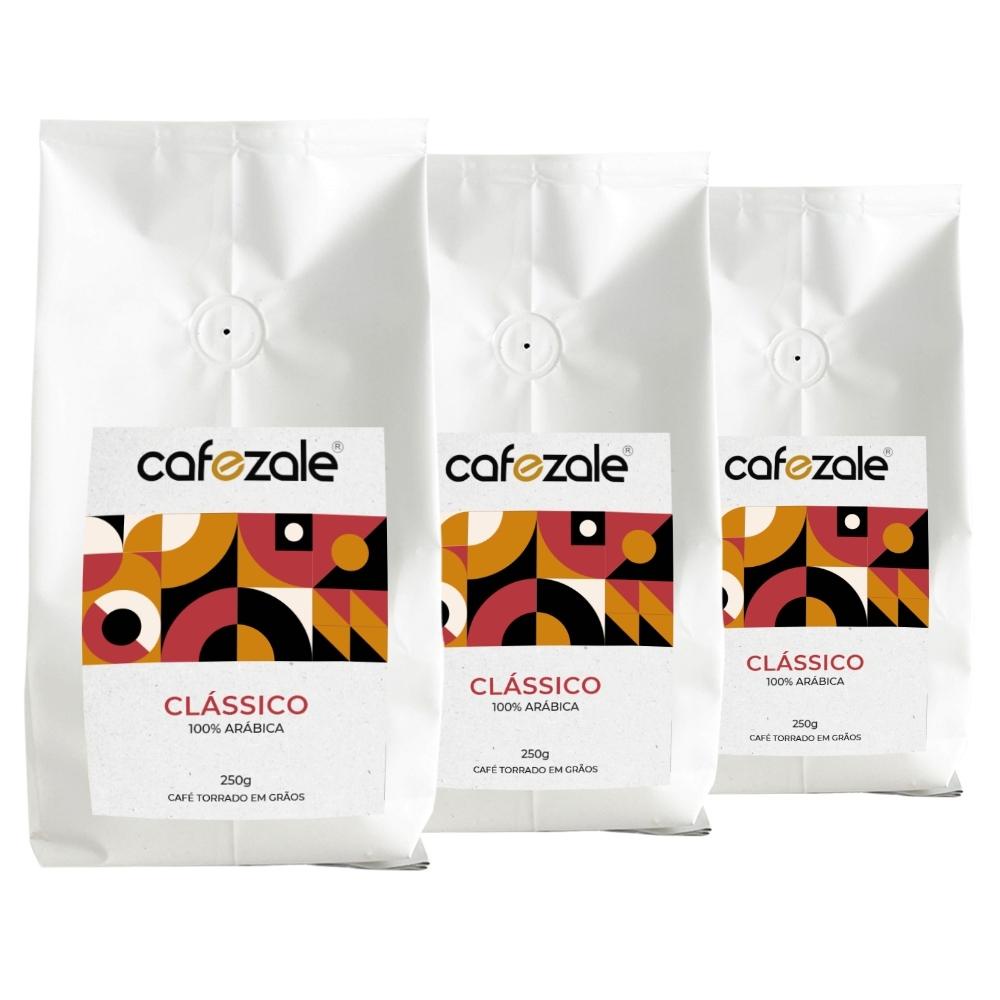 Cafe em Grao, Cafezale, 3 Pacotes de 250g | Shopee Brasil