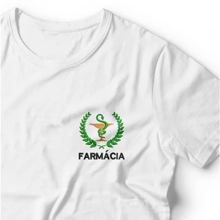 Camisa Farmácia Bordada Símbolo Farmácia em Malha PV Antipiling Faculdade de Farmácia Farmacêutico T-Shirt Tshirt Camisa