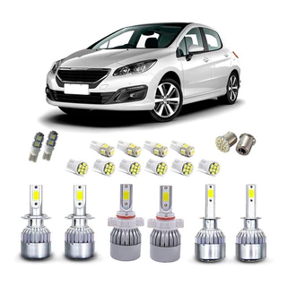 Kit Lampada Super Led Peugeot 308 Farol E Milha H7 H1 H16