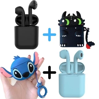Fone de Ouvido Sem Fio i12 Com Case de Silicone Personagens fone bluetooth TWS inpods 12