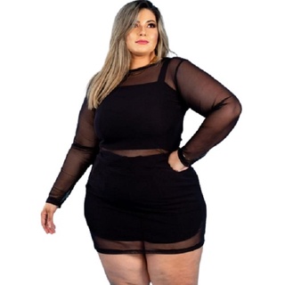 Lindos Conjuntos de Duas Peças Plus Size