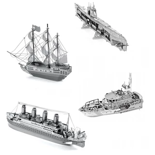 Quebra-Cabeça 3D Miniaturas De Metal Para Montar - Náutica