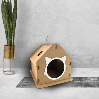 Casa para Gato Toca MDF Desmontável - PERSONALIZADO