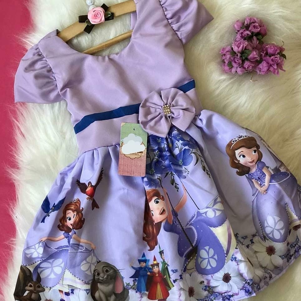 Vestido Princesa Infantil Roxo Lilás Roupa Realeza Midi Luxo serve para  Festa de Aniversário temático da Rapunzel e Sofia e Fantasia de Criança  para Carnaval