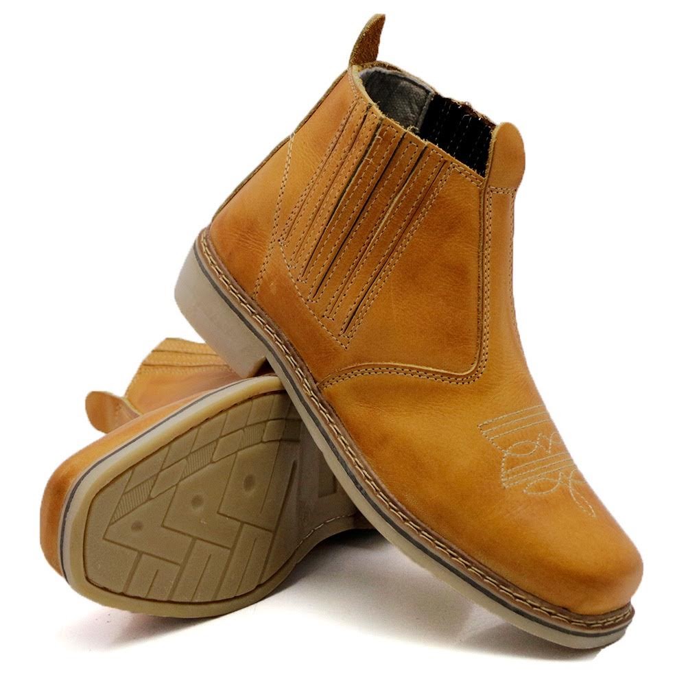 Botina Masculina Bota De Couro Barata Botina Bota De Couro Barata