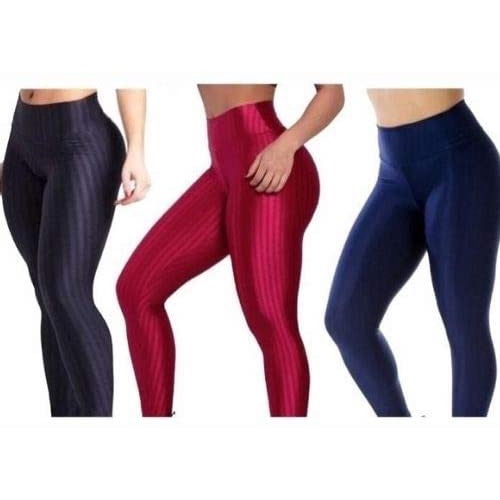 Calça Legging K2B 3D Academia Cirre Tecido Brilhante Fitness