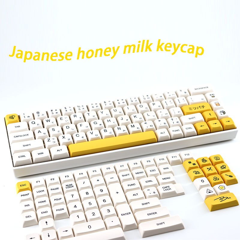 Teclado Mecânico PBT Matcha Japonês Perfil XDA Para Chaves Gateron
