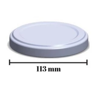 Tampa Para Vidro De Conserva Branca Palmito - 113mm - 5 Unidades