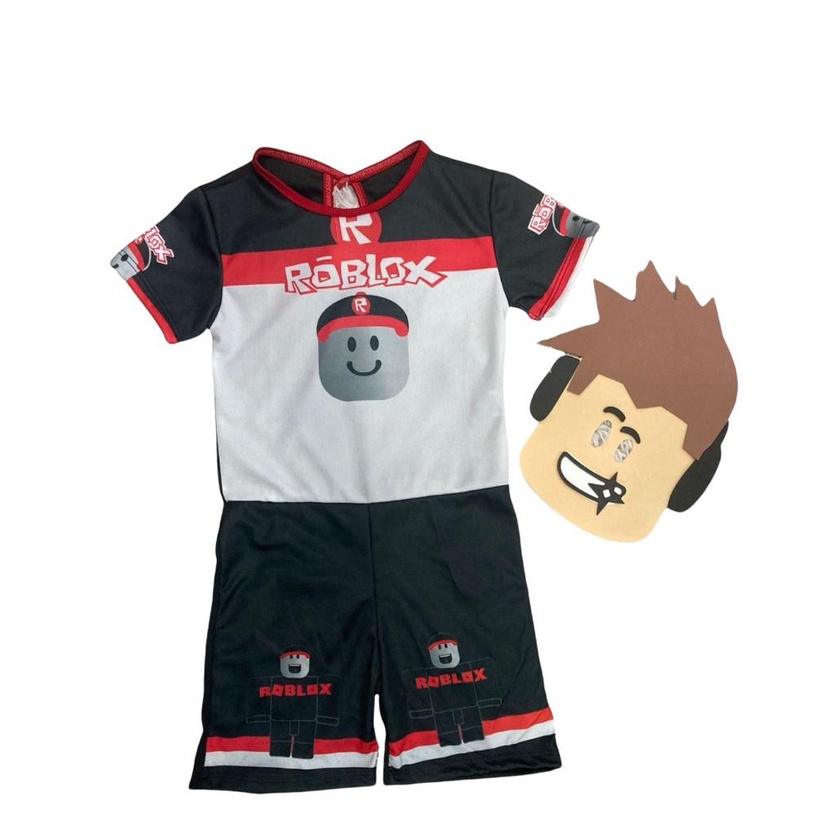 Camiseta de Algodão Roblox, Roupa Infantil para Menino Estampas Criativas  Usado 77507217