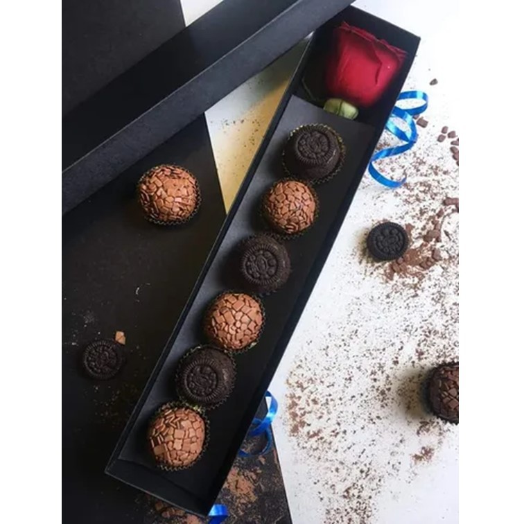 20 Caixas Para 6 Doces E Uma Rosa Dia Das Mães em Oferta na Shopee