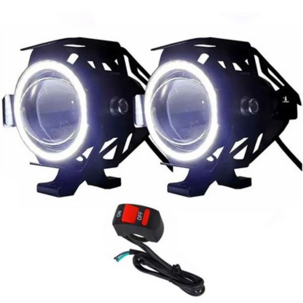 Kit 2x Farol de Milha Lorben Luz Led Moto Universal Alumínio