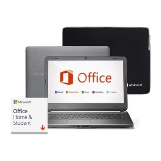 Notebook i3 4GB 14 Pol. Wind.10 + Case Microsoft + Office