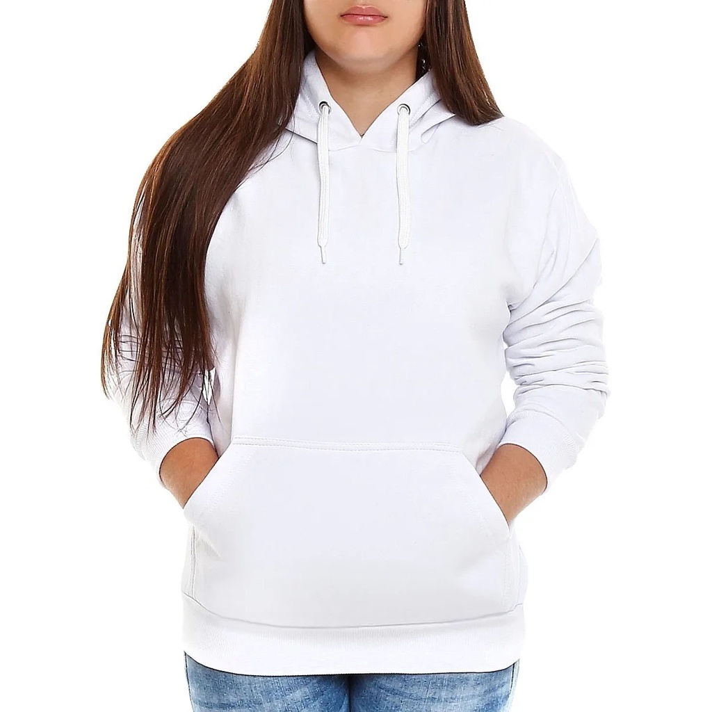 Casaco moletom best sale branco feminino