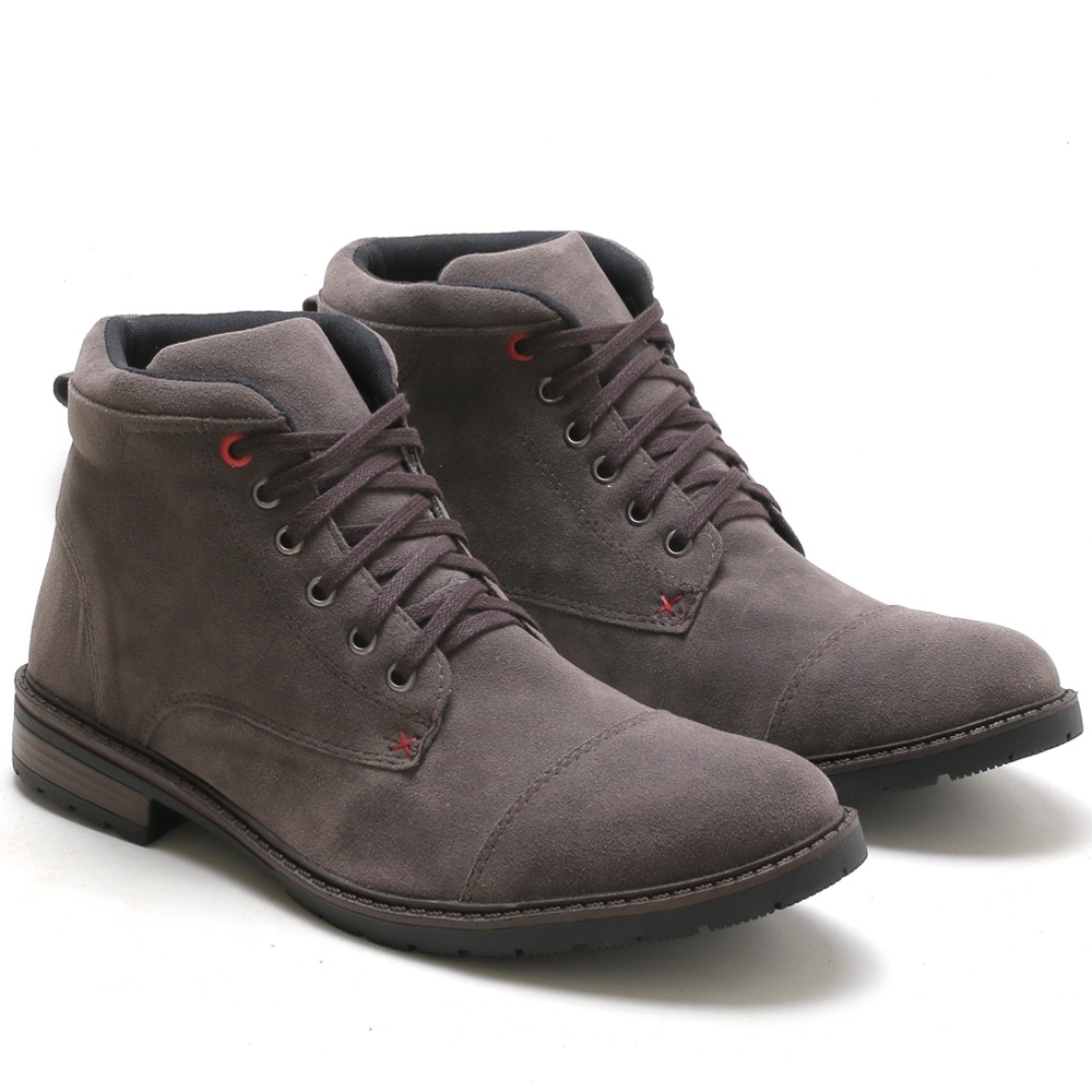 Bota camurça hot sale cinza