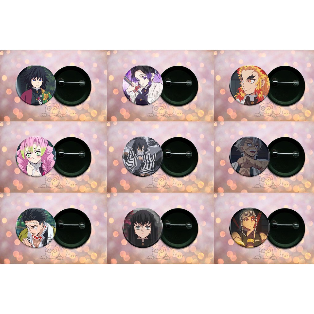 Botton 9 Hashiras (Kimetsu no Yaiba/ Demon Slayer) 3,5cm | Shopee Brasil